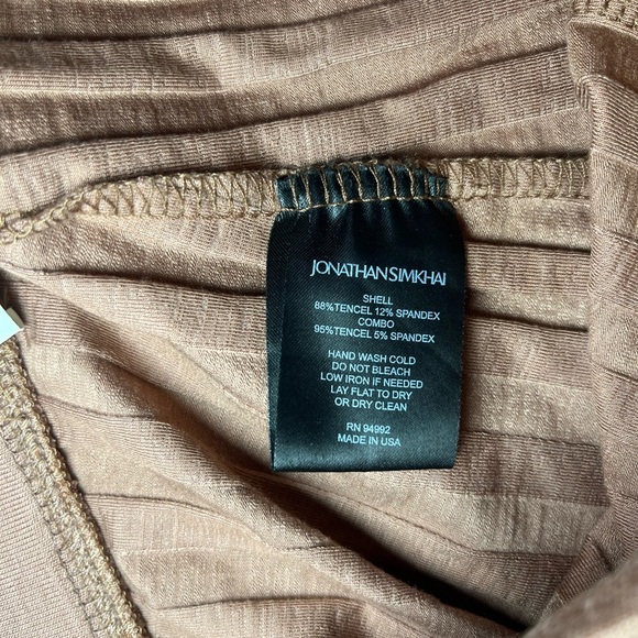 Jonathan Simkhai Standard SET Rikki Ribbed Bralette and Wide Leg Pants Small - Picture 7 of 9